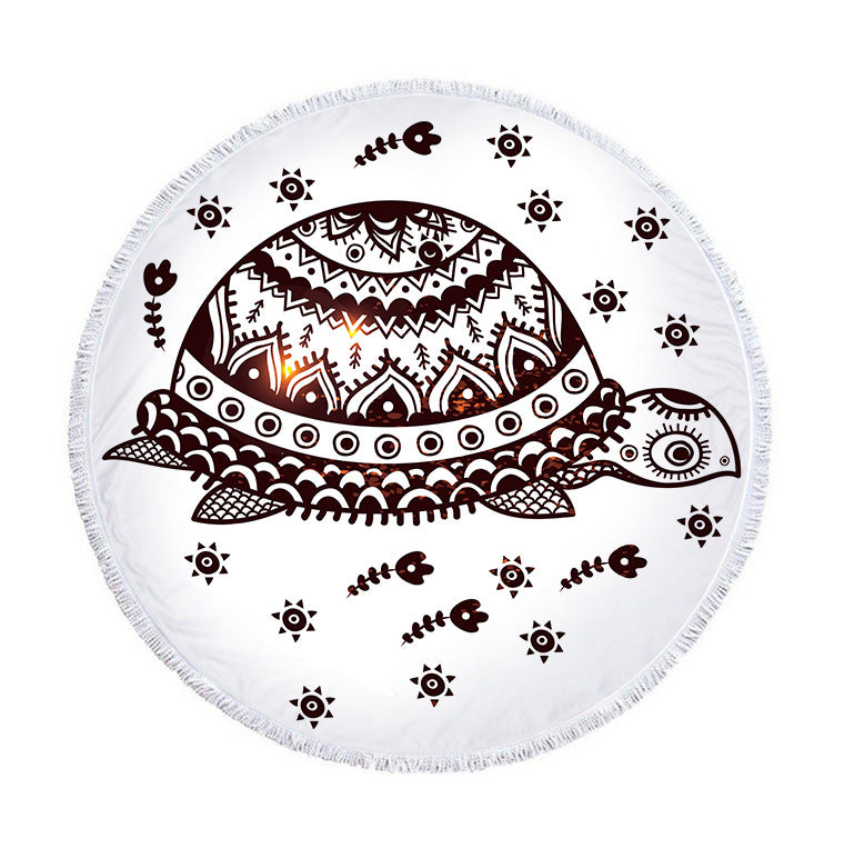 round beach towel