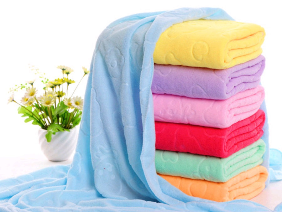 cartoon bear bath towel