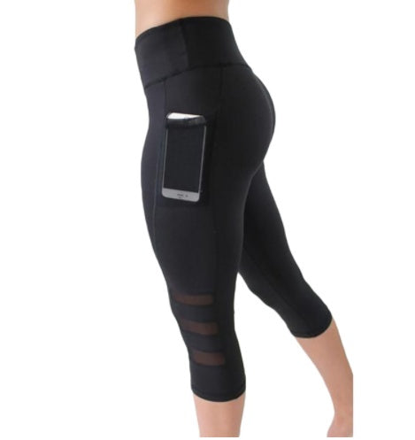 Yoga Fitness Pants with Mesh Pocket