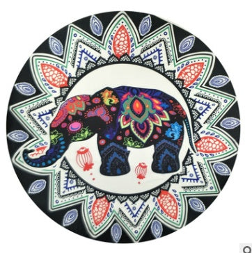 Elephant round beach towel