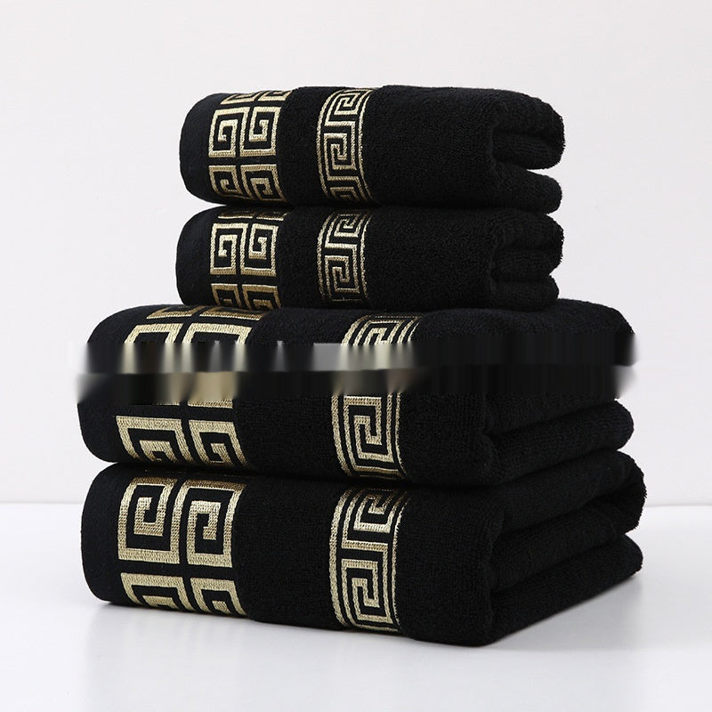 Wide Satin Jacquard Beach Cotton Bath Towel