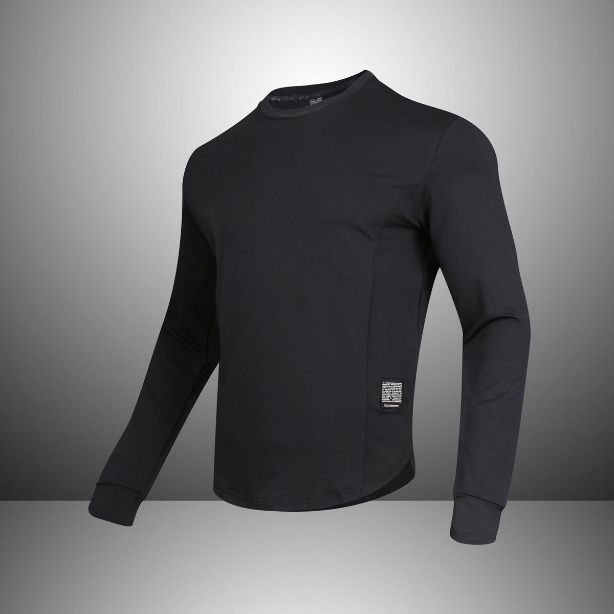 Outdoor Crew Neck T-shirt Sweater Loose Casual Quick-drying Sports Workout Long Sleeve