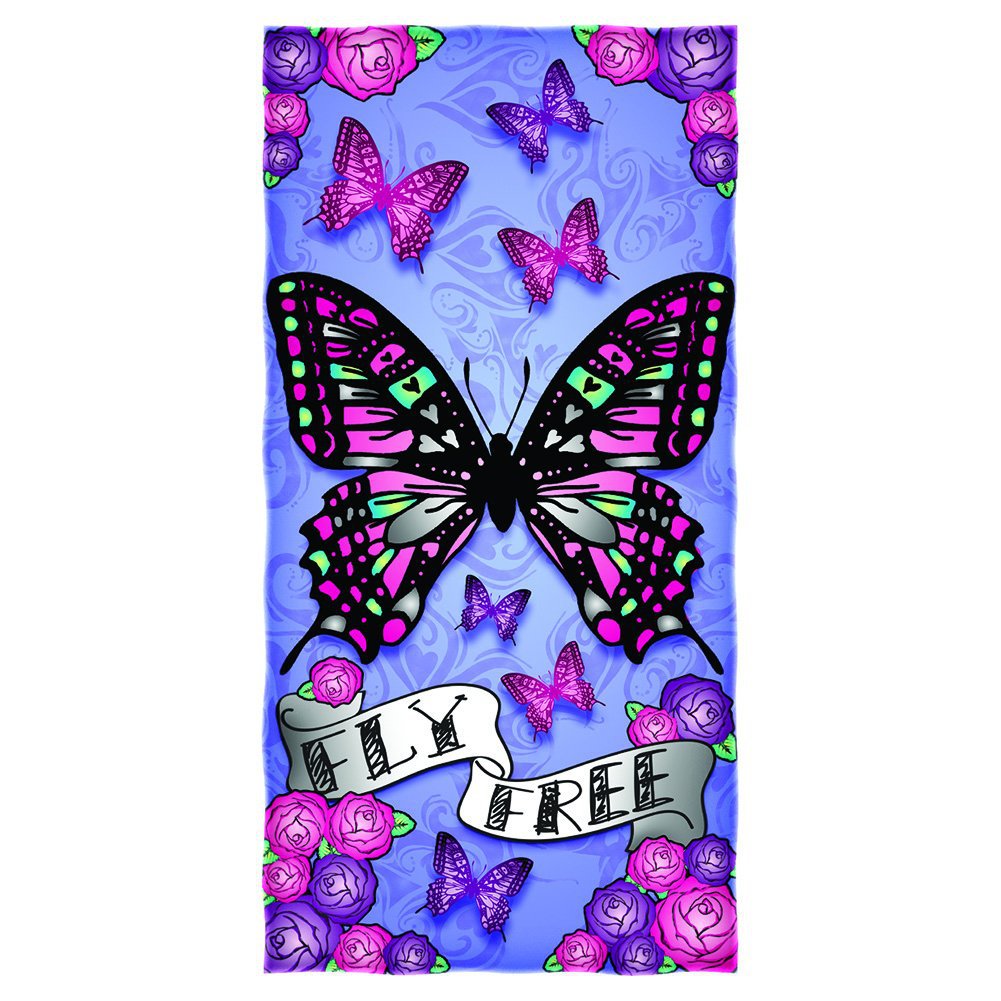 Butterfly Pattern Printed Beach Towel
