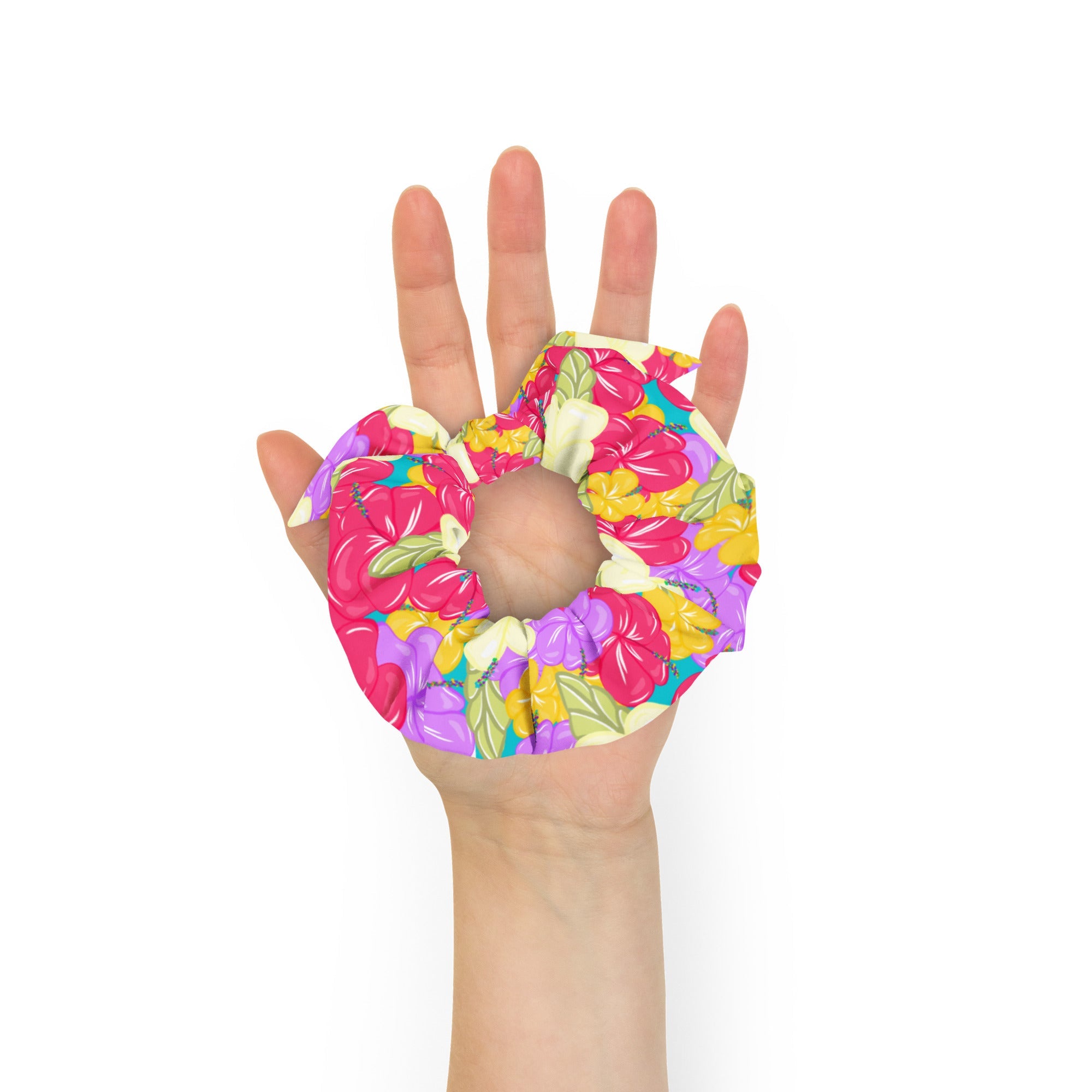 Recycled Bright Bloom Ribbon Scrunchie