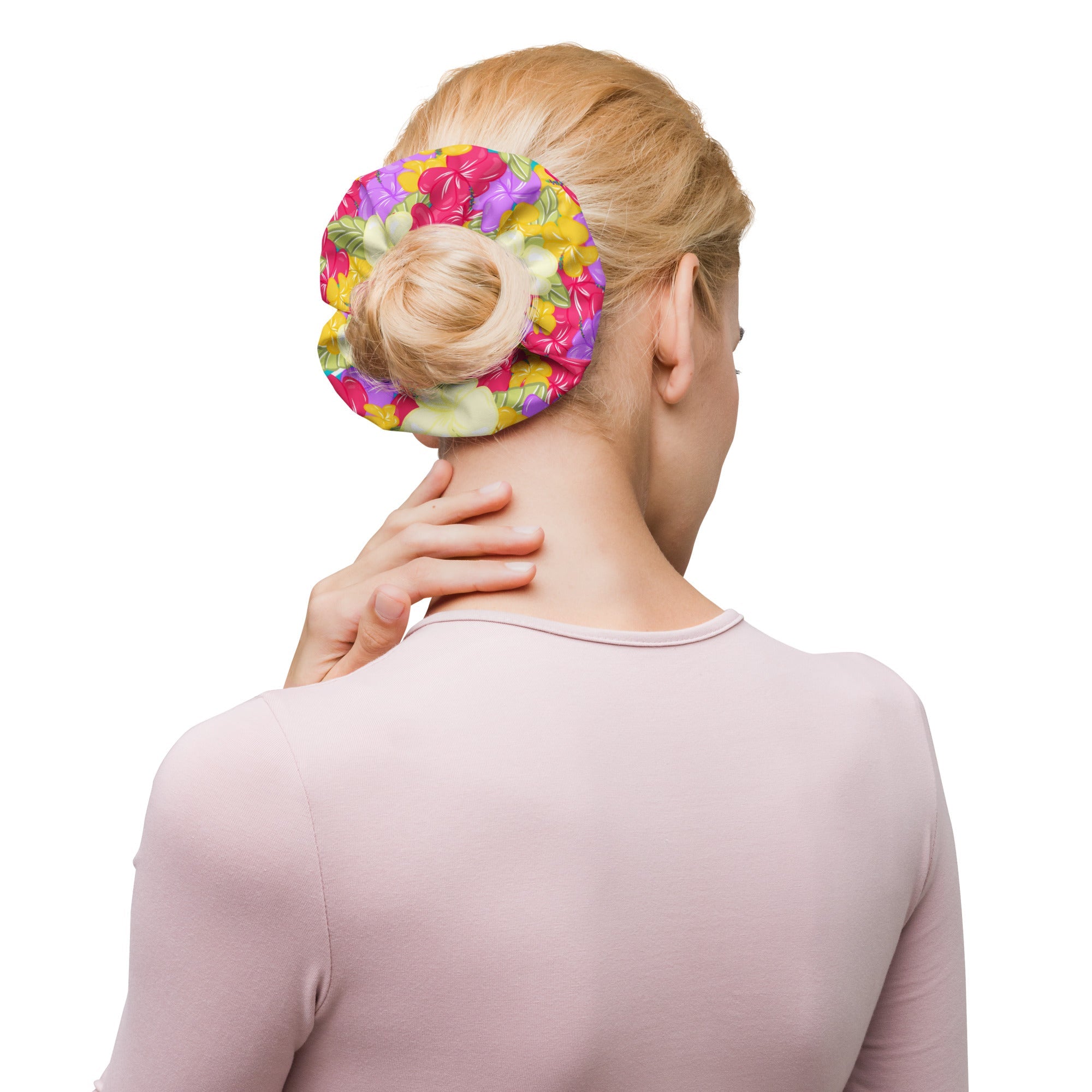 Recycled Bright Bloom Ribbon Scrunchie