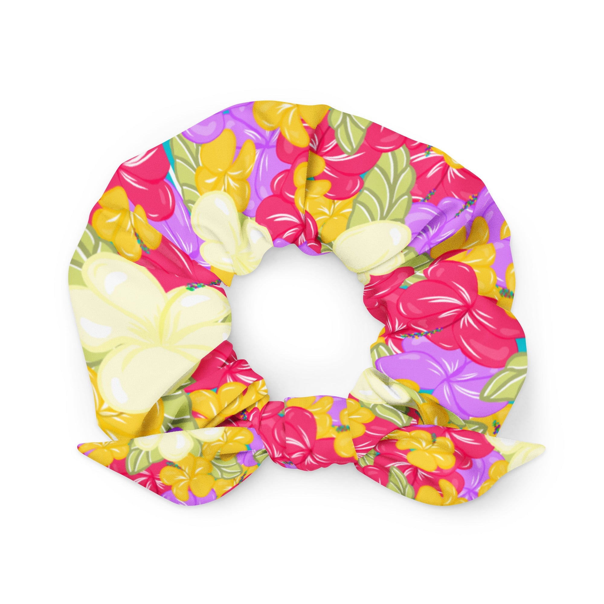 Recycled Bright Bloom Ribbon Scrunchie