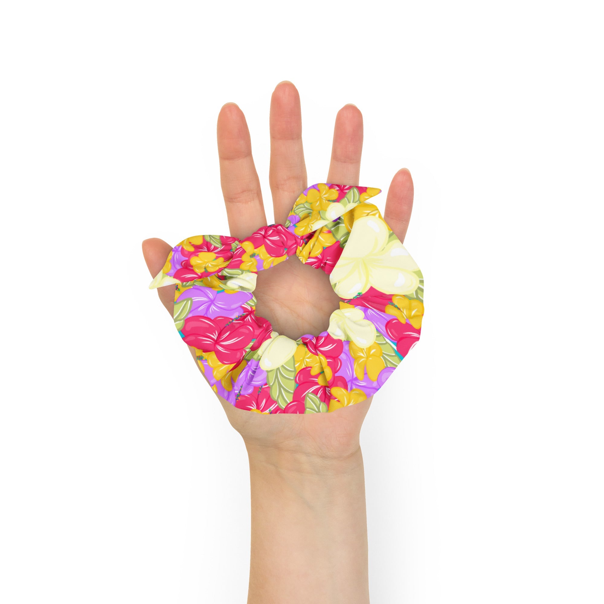 Recycled Bright Bloom Ribbon Scrunchie