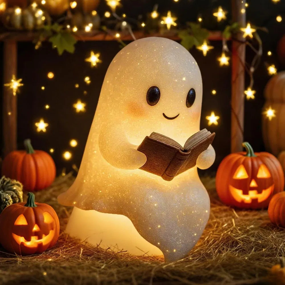 Cute Ghost Reading Book Lamp