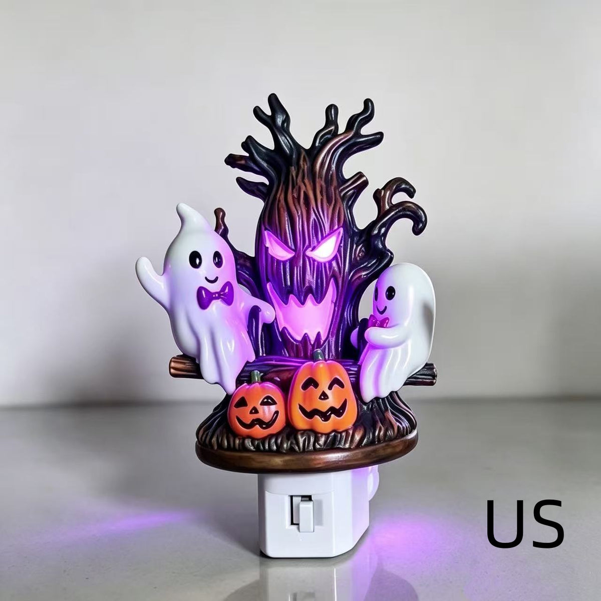 Resin Decorative Night Light Swing Ghost For Halloween Decoration